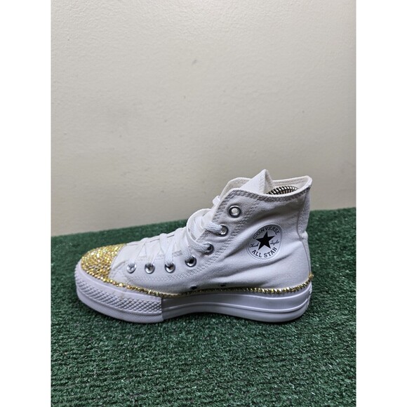 Converse by You Chuck Taylor All Star Platform Rhinestone Bling Womens 5.5 Shoes - Picture 7 of 12